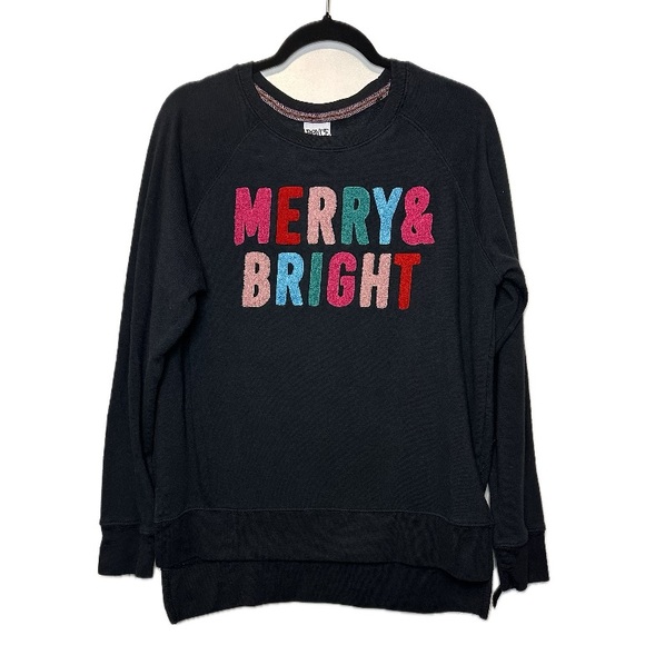 Royce Brand Holiday Fleece sweatshirt “Merry & Bright” size Large GUC - Picture 2 of 10